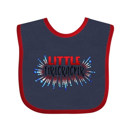 

Inktastic Little Firecracker Fourth of July Gift Baby Boy or Baby Girl Bib