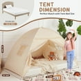 thumbnail image 5 of Full Size Bed Tent Canopy: Lights & Flags Indoor Floor Bed Kids Tent Playhouse - Portable & Foldable Twin Bunk Bed Curtains - Large Size Girls & Boys House Bedroom Privacy Space Sleeping Tents Gifts, 5 of 14