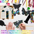 thumbnail image 4 of shiyou-52 Pcs Animal Scratch Bookmarks Set, Colorful Scratch Paper Art Bookmarks with Ribbon and Wooden Pen, Fun Dinosaur and Butterfly Design Scratch Art Bookmark for School Home Crafts, 4 of 4