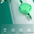 thumbnail image 2 of Sidaley Cable USB verde 3 en 1 Tipo-c Cable de carga rápida de 1,1 metros / 43 pulgadas Cable de carga rápida con tres interfaces Compatible con Teléfono y Comunicación, 2 of 6