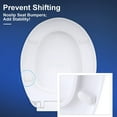 Removable Round Bowl Matte White Toilet Seat, with Nonslip GripTight