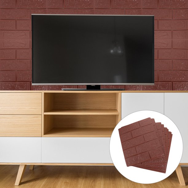 ADDHAT 10Ud Pegatinas De Pared 3D Con De Marrón En Material Xpe Para
