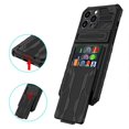 thumbnail image 3 of for iPhone 15 Pro Max / 15 Ultra 6.7 Case Wallet Credit Card Holder ID Slot Sliding Door Hidden Pocket and Ring Kickstand/Stand, 3 of 5