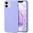 thumbnail image 1 of IBAOLEA iPhone 11 Case with Screen Protector, Liquid Silicone Gel Rubber Shockproof Slim Shell with Soft Microfiber Cloth Lining Cushion Cover for iPhone 11 6.1 inch (2019)-Pine Green Light Purple, 1 of 7