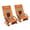 Orange, variant on ARROWHEAD OUTDOOR 2-Pack Low Seating + 20° Reclining Folding Beach Chair w/ Padded Headrest, Foam Armrest, Cup Holder, Carry Bag, 300 LBS Weight Capacity