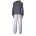thumbnail image 3 of SLEEPHERO Men’s Pajama Set Flannel Pajamas For Men 2 Piece PJ Set with Plaid Pajama Pants and Long Sleeve Henley T-Shirt Charcoal with Mini Aspen Plaid XXX-Large, 3 of 4