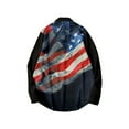 thumbnail image 2 of Men's American Flag Shirts Sport Western Two Pocket Long Sleeve Snap Button Down Shirts Cowboy Shirt Work Shirt White M L XL XXL 3XL, 2 of 6