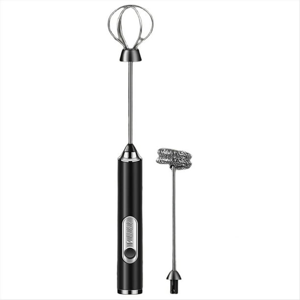 Batidora Eléctrica para Leche y Espumador de Bebidas, 3 Velocidades Ajustables, Ideal para Café, Latte, Matcha y Chocolate Caliente, Color Negro.