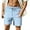 Shorts - Light Blue, variant on Mens Swim Shorts Classic Striped Prints Short Pants Drawstring Elastic Waisted Bermuda Casual Loose Summer Vacation Outfits With Pockets