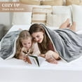 thumbnail image 6 of Tzou Soft Flannel Sherpa Electric Heated Blanket with 5 Heating Levels & 4 Hours Auto Off, Machine Washable, ETL Certification, 84"x90", Light Gray, 6 of 8