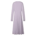 thumbnail image 5 of Offres de Liquidation d'Automne! Robes pour Femmes 2024 Invité de Mariage, Robe à Manches Courtes Col en V Mode Imprimée Taille Haute Mi-Mollet Col en V Violet m, 5 of 5