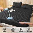 thumbnail image 1 of Waterproof Queen Size Mattress Protector, Non-Slip Fitted Sheet with Full Coverage, Ultra Soft Breathable Fabric for Comfortable Sleep, Machine Washable, 1 of 8
