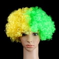 thumbnail image 1 of Peluca de color bandera para la peluca – Peluca afro tricolor explosión, fibra sintética ligera, gorra, talla única, accesorio reutilizable para ferias, 1 of 5