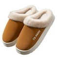 thumbnail image 1 of Kalauyu Mens Slippers Indoor Bedroom Fluffy Warm Fleece Slippers Winter Soft Cozy Home Non-Slip Soft Plush Slip-on House Shoes, 1 of 9