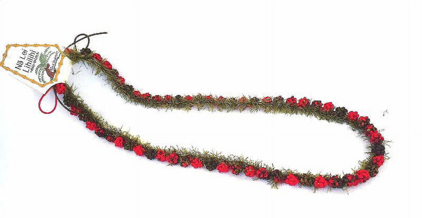 Funcraft Red & Moss Crochet Lei, 1 Each