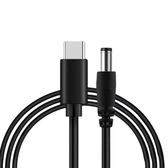 High Efficiency USB C to DC5.5x2.1mm 12V Power Cord for Small Appliances