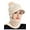 Beige, variant on Women One Piece Slouchy Fleece Beanie Hats Scarf Mask Warm Winter Knitted Hat Thick Skull Ski Cap
