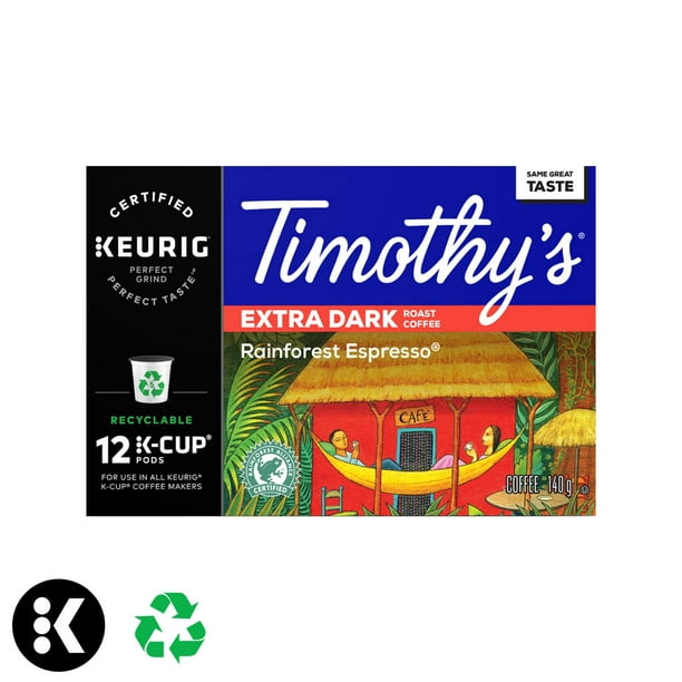 Timothy's® Espresso Forêt tropicale™ capsule K-Cup® recyclable 12 Capsules K-Cup®