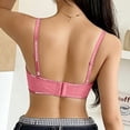 thumbnail image 5 of Nfurl Womens No Underwire Bra Supportive Push up Wireless Bras Soft Cup Comfortable Everyday Bralettes Pink,38, 5 of 6