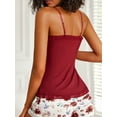 thumbnail image 3 of Sexyfree Women Cami Pajamas Set Lace Trim Sleepwear Sexy Pjs with Shorts Soft Nightwear, 3 of 6