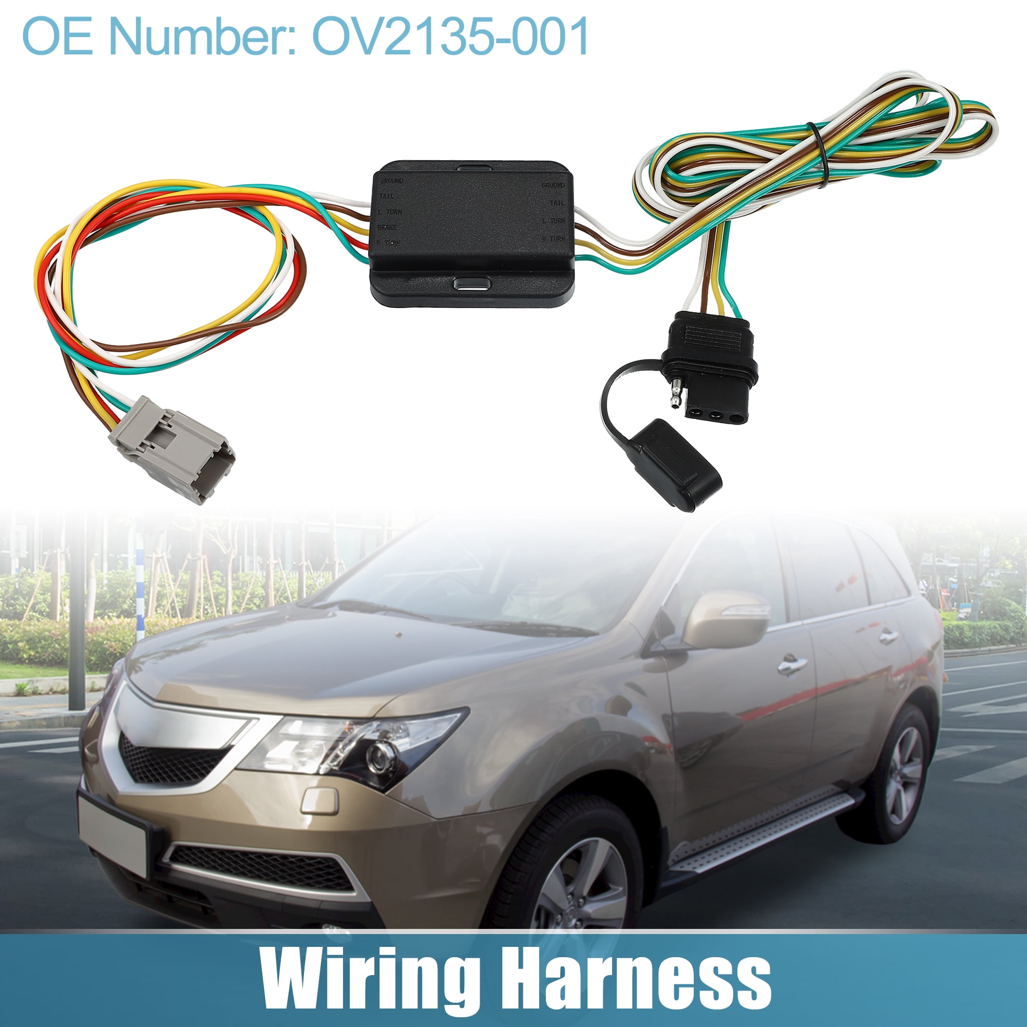 Unique Bargains OV2135-001 4-Pin Trailer Wiring Harness for Honda Accord CRV Element