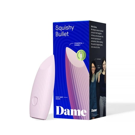 Dame Zig Squishy Bullet Travel, Waterproof, and USB-C Rechargeable Vibrator - Light Pink