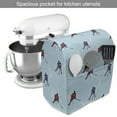 thumbnail image 2 of Sport Stand Mixer Cover, Abstract Lines Background Ice Hockey Pattern Competitive Match Winter Season, Kitchen Appliance Organizer Bag Cover with Pockets, 5 Quarts, Blue Red Black, by Ambesonne, 2 of 4