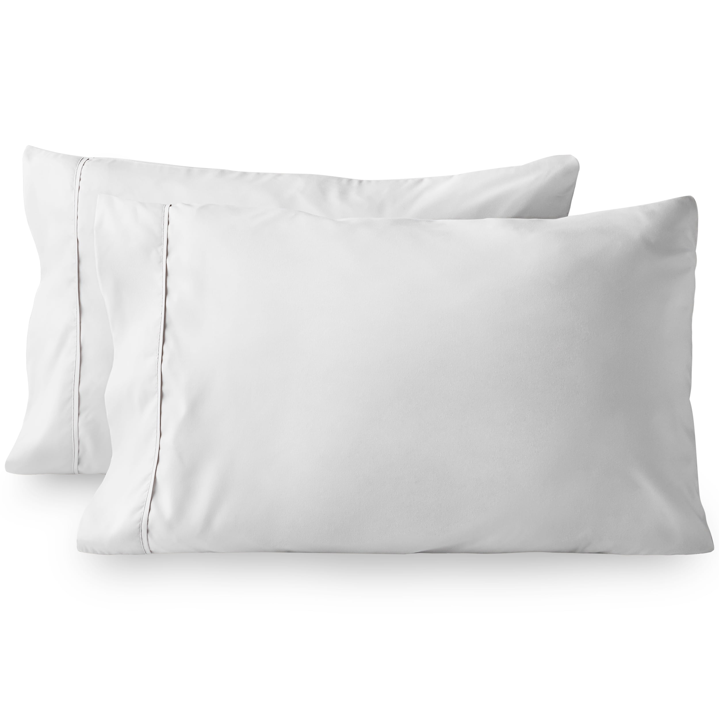 Bare Home Cool White Microfiber Pillowcase Set, Hypoallergenic