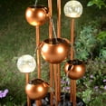 thumbnail image 2 of Hi-Line Gift LED Lights Metal Fountain with Glass Ball and White LED Lights Outdoor, Brown, 2 of 5