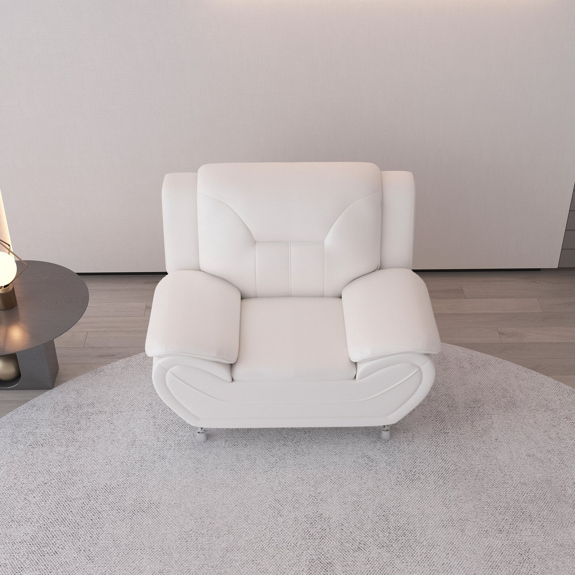 Sanuel 47.3" Wide Faux Leather Club Chair