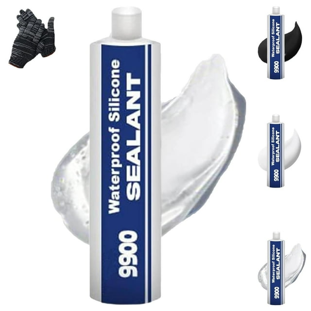 Scellant Structural Super Collant Polyvalent, Adhésif Imperméable 9900, Colle Scelleuse 9900 - Résistant aux UV, Composite d'Étanchéité Puissant, Adhésif Multi-Surfaces pour Toit, Salle de Bain, Carreaux (Transparent)
