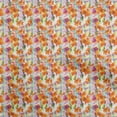 thumbnail image 1 of oneOone Cotton Poplin Orange Fabric Abstract Floral Craft Projects Decor Fabric Printed By The Yard 42 Inch Wide, 1 of 5