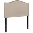 thumbnail image 4 of Flash Furniture Upholstered Twin Size Arched Headboard with Accent Nail Trim in Beige Fabric, 4 of 5