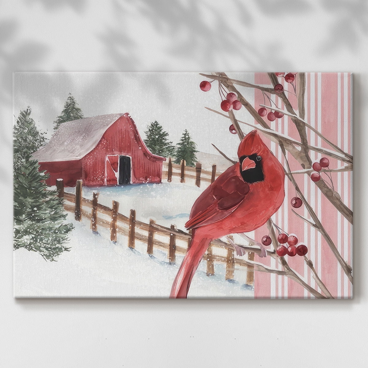 Winter Cardinal Collection A- Gallery Wrapped Canvas