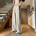 thumbnail image 3 of Pantalones casuales para hombre, tendencia, pantalones largos de poliéster rectos para hombre, estilo coreano, tallas grandes, ropa de calle elegante y moderna, moda 2024, 3 of 5