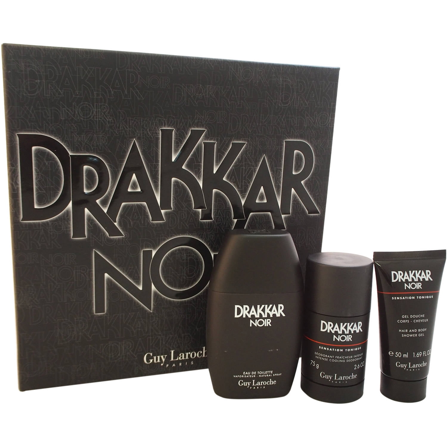 Guy Laroche Drakkar Noir for Men Fragrance Gift Set, 3 pc - Walmart.com