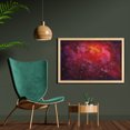 thumbnail image 2 of Outer Space Wall Art with Frame, Cosmos Milky Way Galaxy Abstract Stardust in Watercolor Design, Printed Fabric Poster for Bathroom Living Room, 35" x 23", Lavender Orange Mustard, by Ambesonne, 2 of 2