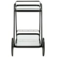 thumbnail image 6 of SAFAVIEH Zunia 2-Tier Metal Kitchen Serving Cart, Black/Clear, 6 of 15