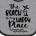 thumbnail image 4 of Inktastic Spring Break the Beach is My Happy Place Boys or Girls Baby Bib, 4 of 4