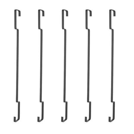 Black Metal Hanging - Shopping Mall Metal Clothes Dress Hanging Hanger Hook Black 40cm Length 5pcs