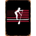 thumbnail image 1 of Paddleboarding Retro Paddleboarding Gift Poster 16" x 12" Vintage Metal Sign Home Man Cave Art, 1 of 4