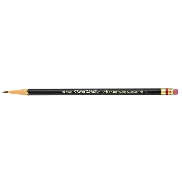 2 Paper Mate® Mirado Black Warrior Woodcase Pencil, HB #2, Black Ma  070735022547