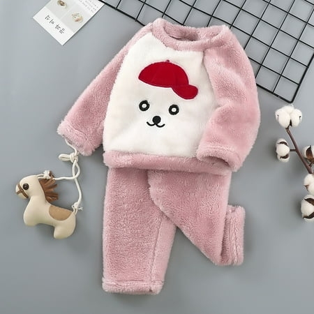 

Back To School Pajamas Girls Pajamas Pink Home Clothes Cartoon Bathrobe Plush Womens Clothes Clearance Sale 140