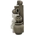 thumbnail image 1 of Outsunny Wine Jars Waterfall Fountain 4-Tier Outdoor Fountain Water Feature, 1 of 10