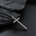 thumbnail image 5 of Colgante de collar con cruz de acero inoxidable de joyería con diseño generoso y sencillo., 5 of 5
