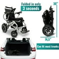 thumbnail image 3 of MALISA Electric Wheelchair for Adults, Portable All Terrain Lightweight Wheelchairs, Blue, 3 of 5