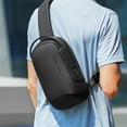 thumbnail image 2 of Amdohai 2020 Nouvel Homme de Style Chest Pack USB Multifonction Mode Extérieur Imperméable à l'Épaule Unique Pack, 2 of 7