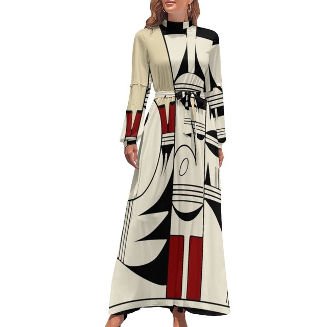 Vestido largo de cerámica Hopi, vestidos de fiesta, vestido de verano de mujer 2024, falda de verano de mujer, vestido largo de mujer