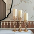 thumbnail image 4 of Candle Holders for Pillar Candles Set of 3 Gold Vintage Tall Candle Holders Decorative Large Table Centerpieces Candle Stand Decor, 4 of 12