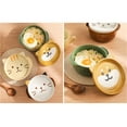 thumbnail image 3 of Tazones de Fideos de Perro de CeráMica Japonesa de con Tapas Animal Sopa Ensalada Frutero Cocina Vajilla A, 3 of 5